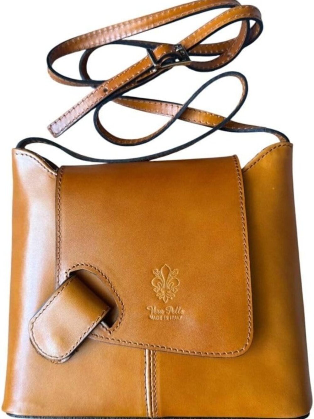 Stylish Italian Leather Crossbody Bag Purse | Chic & Versatile Handbag